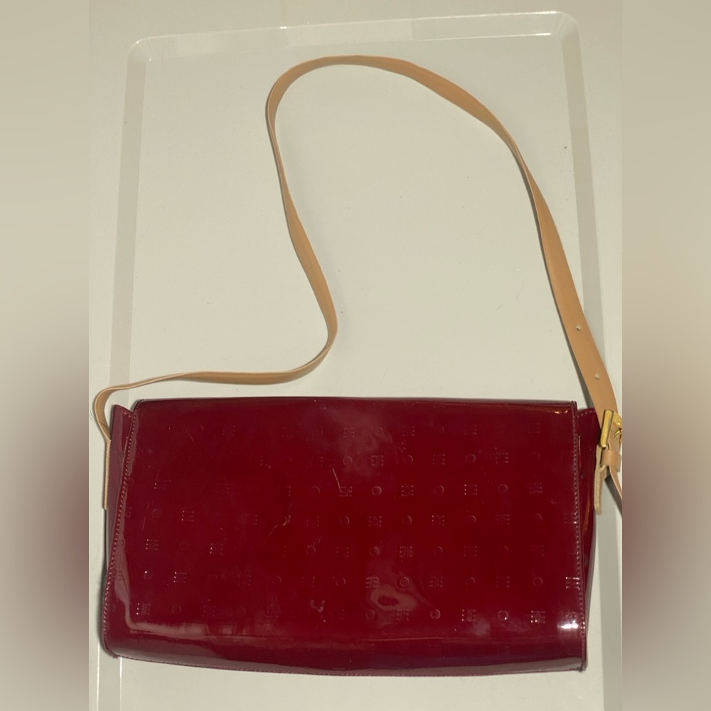 Arcadia  red leather shoulder small scuff marks as shown